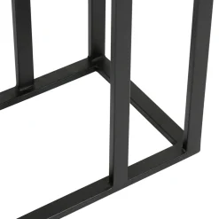 Bout de canape en aluminium et fer doré et noir - Felia