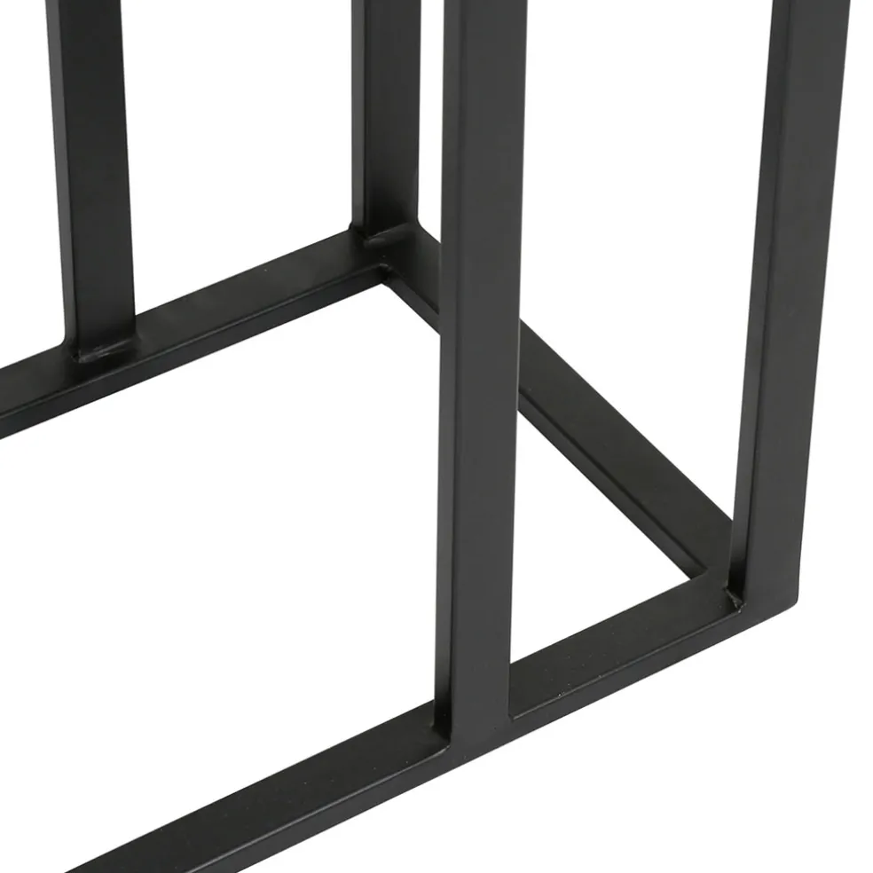 Bout de canape en aluminium et fer doré et noir - Felia