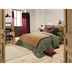 Bout de lit camel en gaze de coton 90x200cm - Gaia