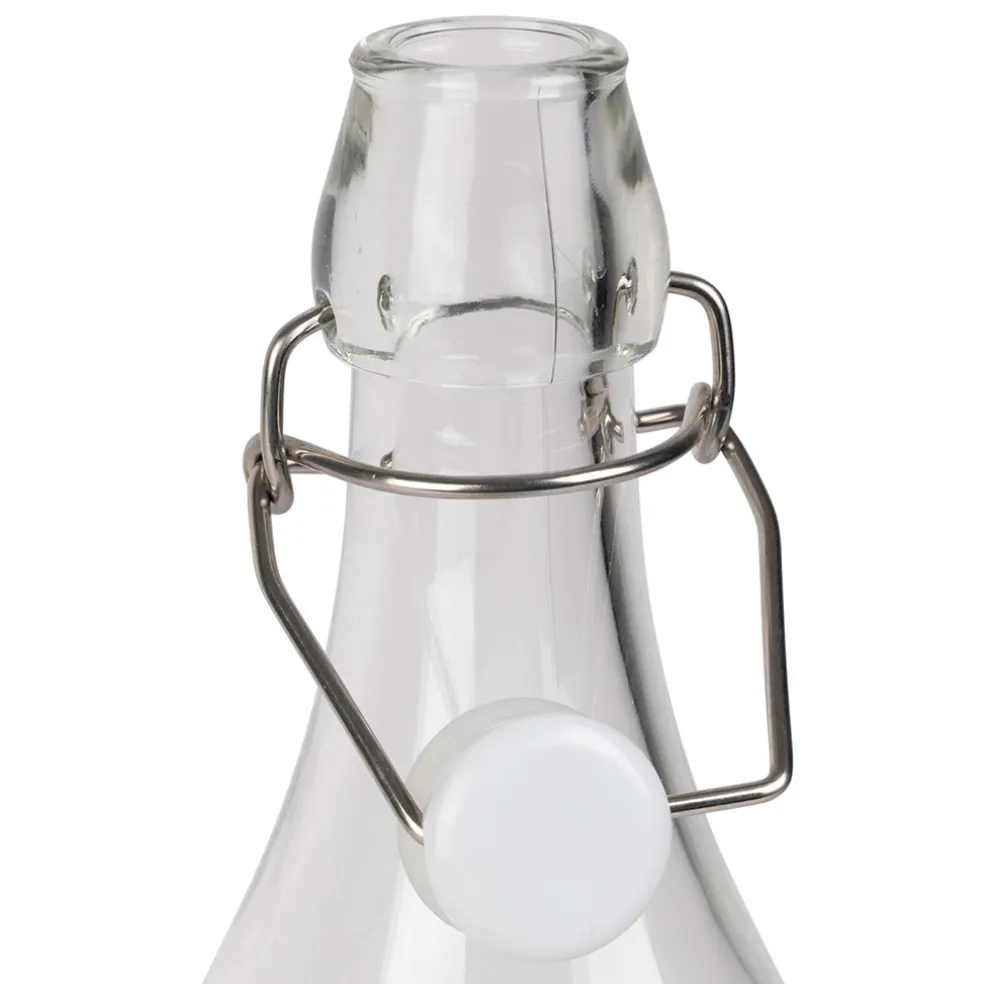 Bouteille en verre avec détails doré 1l - Famille