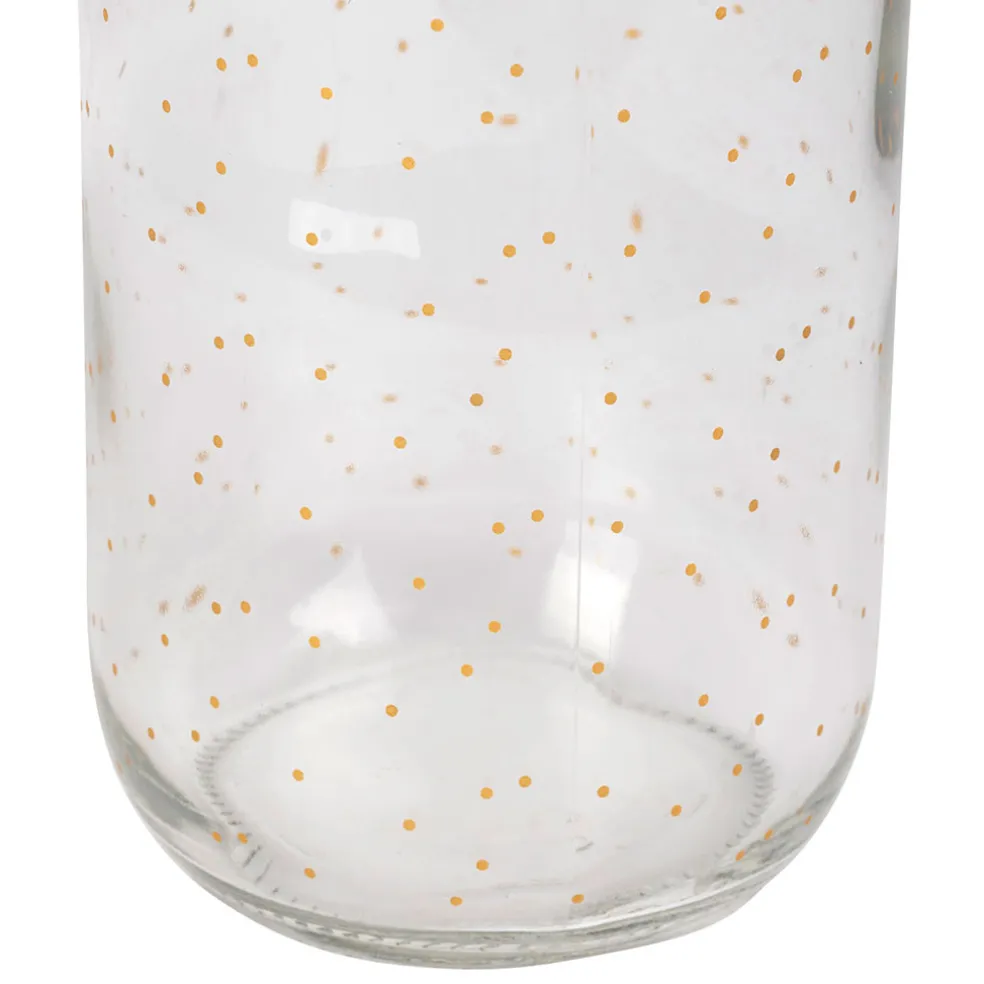 Bouteille en verre avec détails doré 1l - Famille