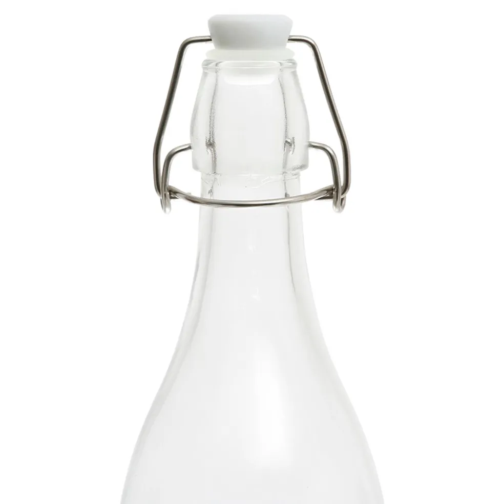 Bouteille en verre coeur multicolore 90cl -famille