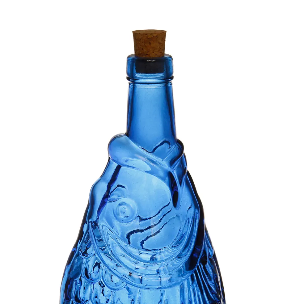 Bouteille Poisson bleu 1.1l en verre recyclé