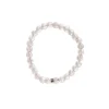 Bracelet cristal de roche perles rondes 6mm