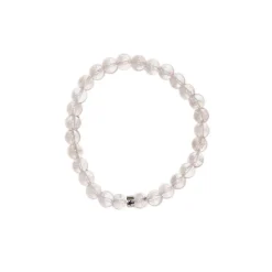 Bracelet cristal de roche perles rondes 6mm