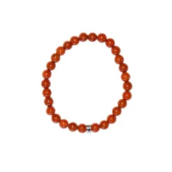 Bracelet jaspe rouge perles rondes 6mm