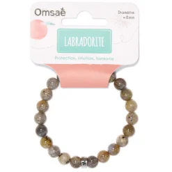 Bracelet labradorite perles rondes 8mm