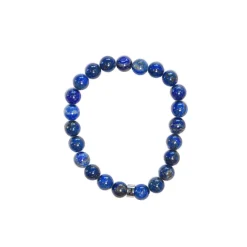 Bracelet lapis lazuli perles rondes 8mm