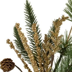 Branchage doré et vert h32cm - Alfe