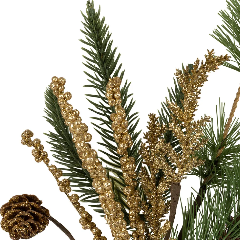 Branchage doré et vert h32cm - Alfe
