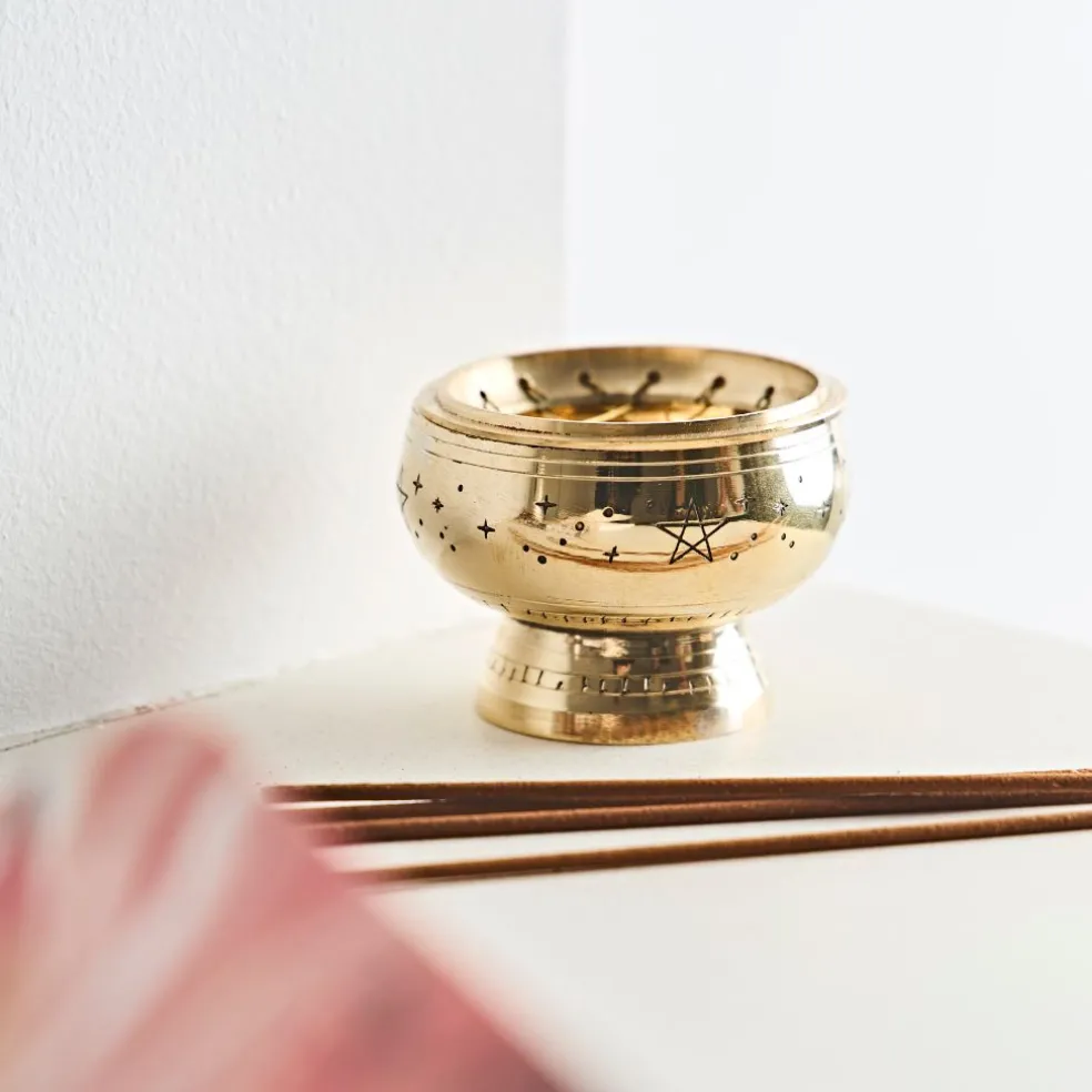 Brûle-encens en laiton