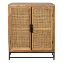 Buffet bas en sapin et bambou naturel L80cm - Tamba