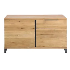 Buffet en chêne massif 2 portes et 1 tiroir - Manny