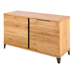 Buffet en chêne massif 2 portes et 1 tiroir - Manny