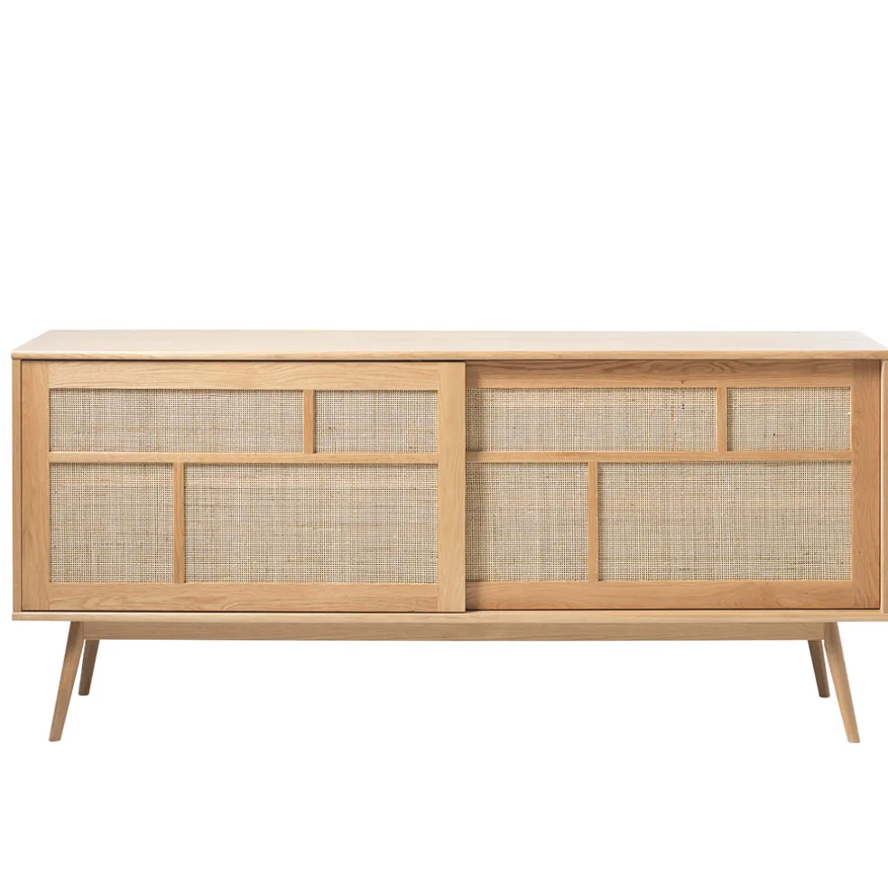 Buffet en placage chêne naturel h80cm - barrali