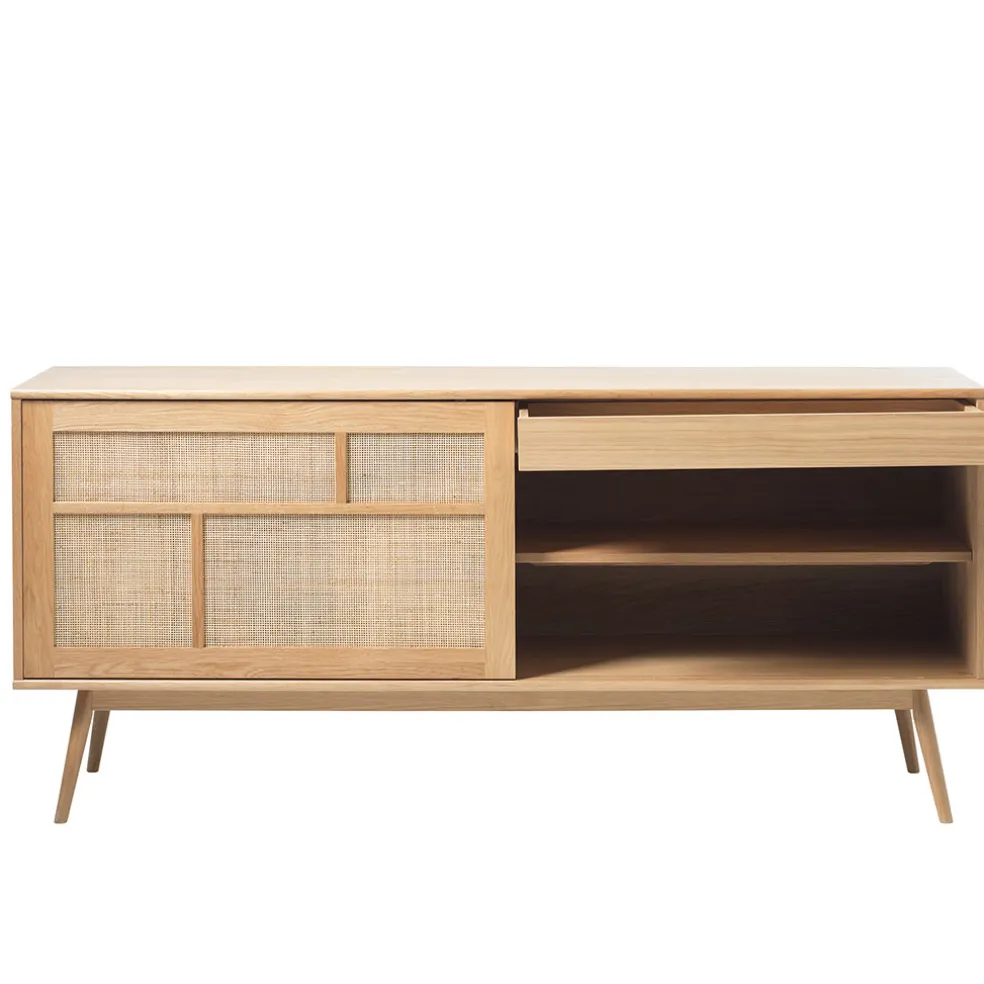 Buffet en placage chêne naturel h80cm - barrali
