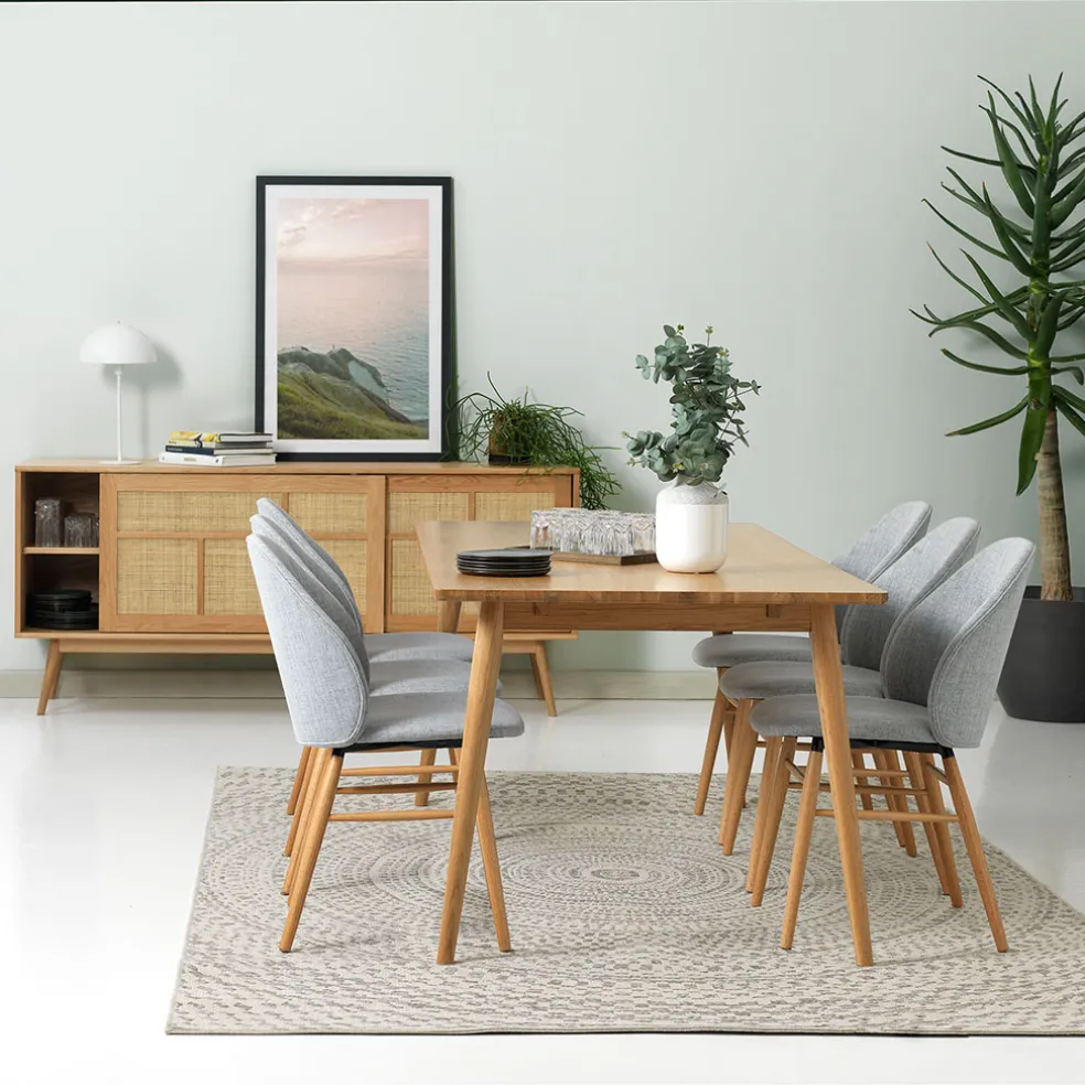 Buffet en placage chêne naturel h80cm - barrali