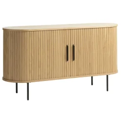 Buffet en placage chêne naturel 140x45cm - nola