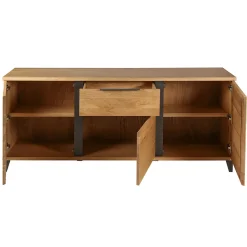 Buffet enfilade chêne massif 3 portes et tiroir - Manny