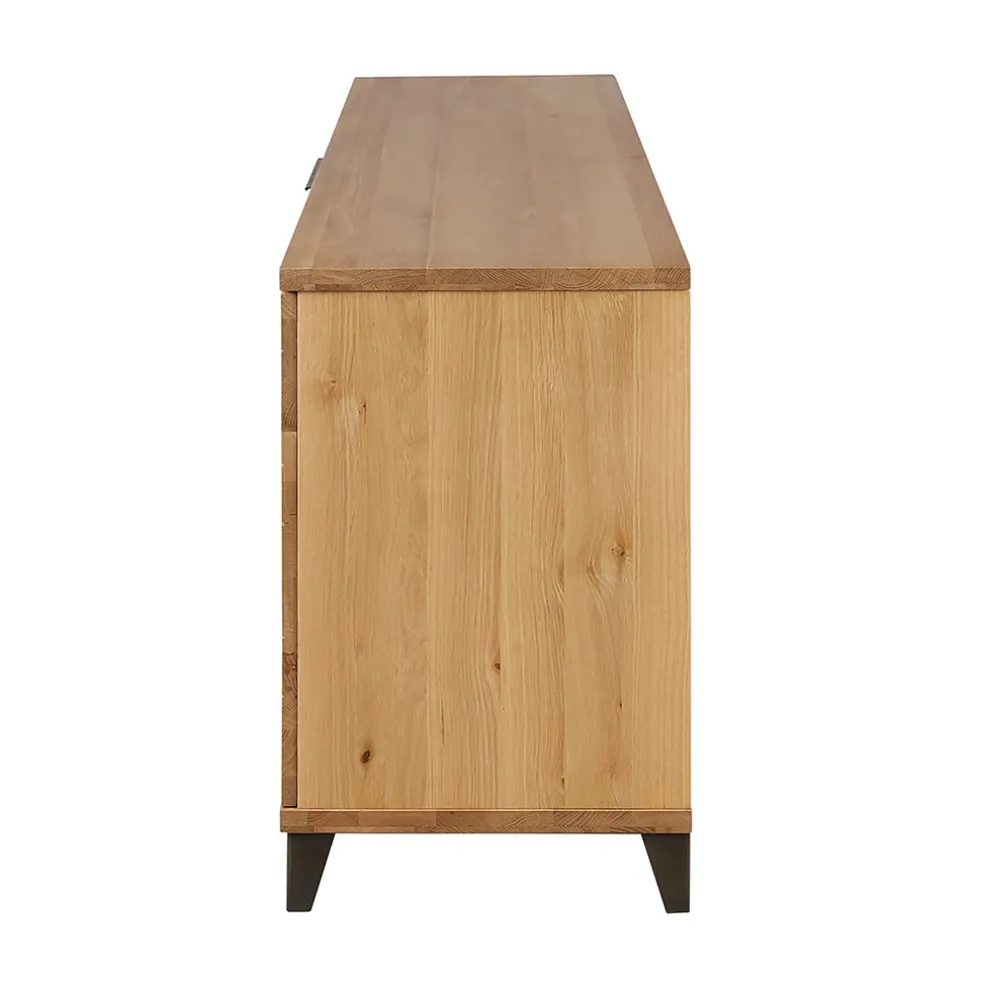 Buffet enfilade chêne massif 3 portes et tiroir - Manny