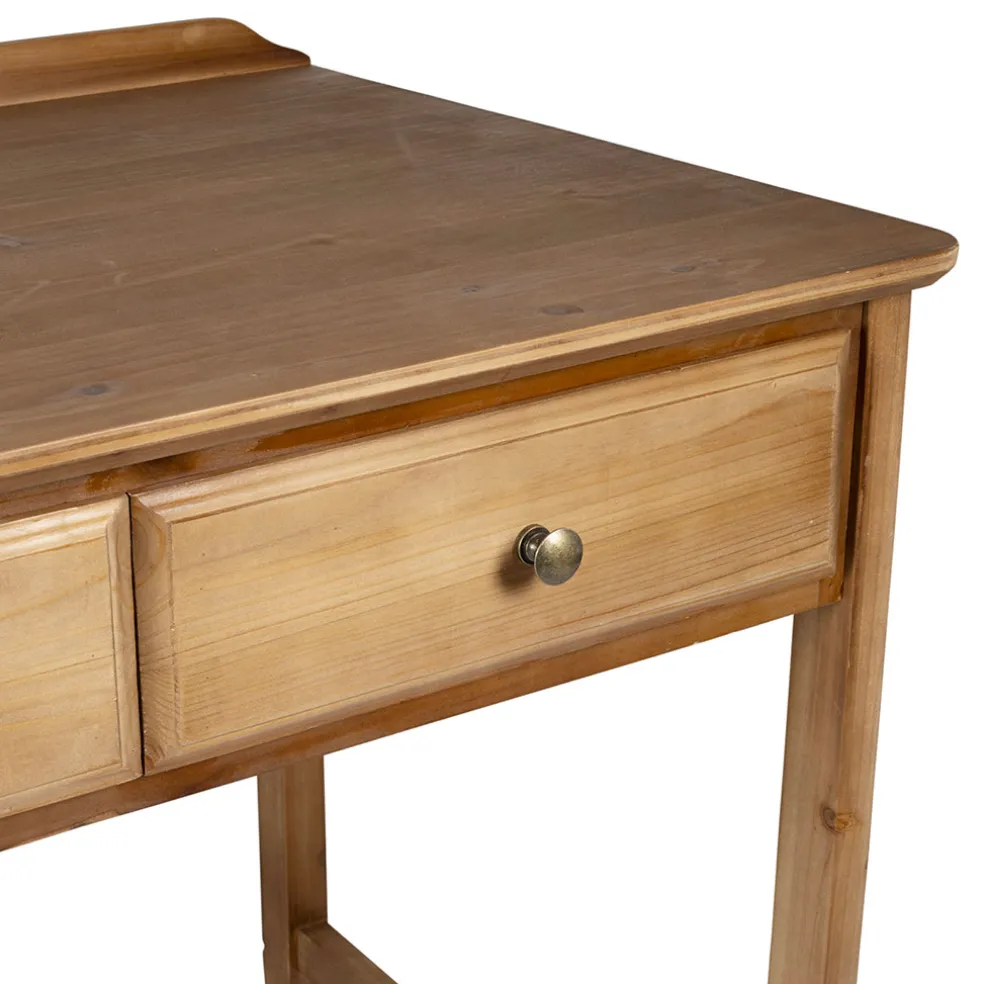 Bureau 3 tiroirs naturel en sapin - Firmin