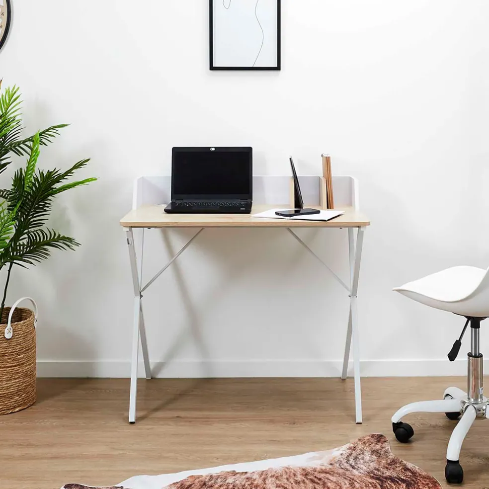 Bureau en bois et fer blanc - Bily