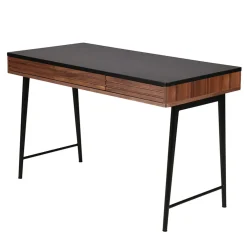 Bureau en noyer et métal noir - Nuna
