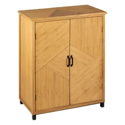 Cabinet 2 portes en bambou et sapin 80x40xh99.5cm - Saori