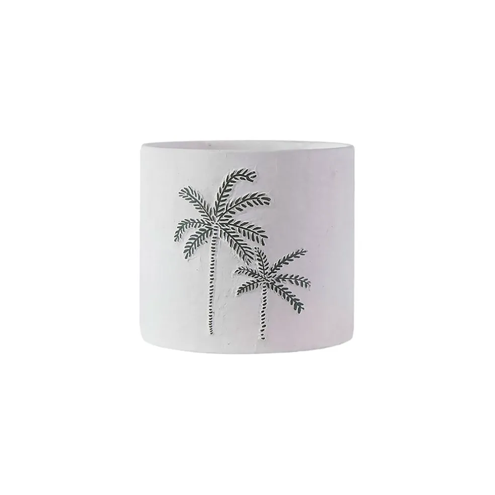 Cache pot en céramique Palmier d12cm