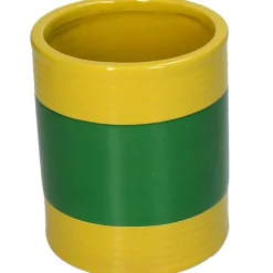 Cache-pot en faïence multicolore d11cm