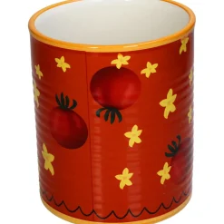 Cache-pot tomate dolomite multi 13x13x16cm