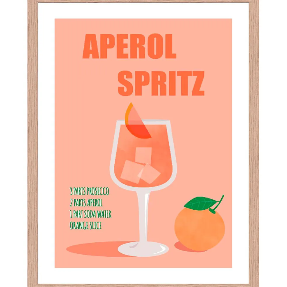 Cadre avec affiche "Aperol spritz" 30x40cm - Lario