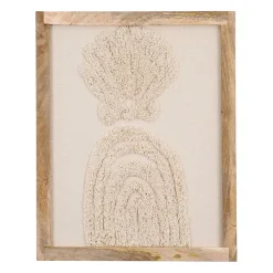 Cadre déco coquille tuftée écru 40x50cm - blue sand