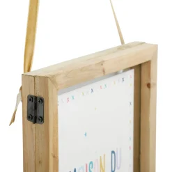 Cadre déco maison bonheur ruban multicolore 20x25cm