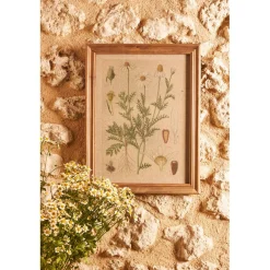 Cadre déco margueritte en tissu et bois 33x43cm