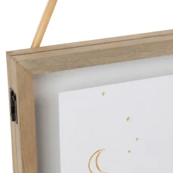 Cadre deco en sapin et verre ecru et noir 30x40cm - Mon sapin