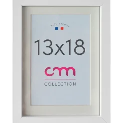 Cadre photo passe partout 1vue 13x18cm lario blanc