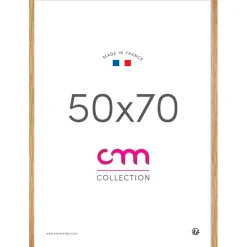 Cadre photo 50x70cm lario chene verre mdf