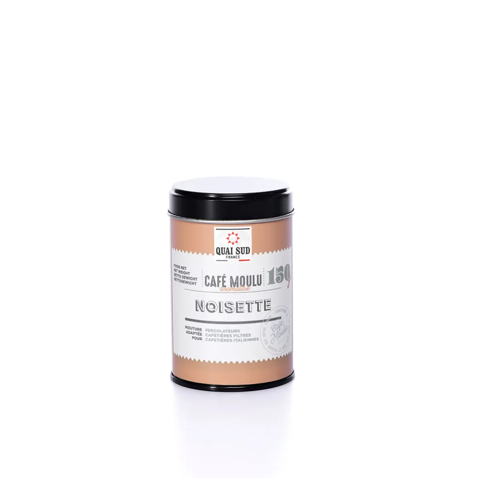 Cafe moulu aromatise noisette boite pop noire 150 g