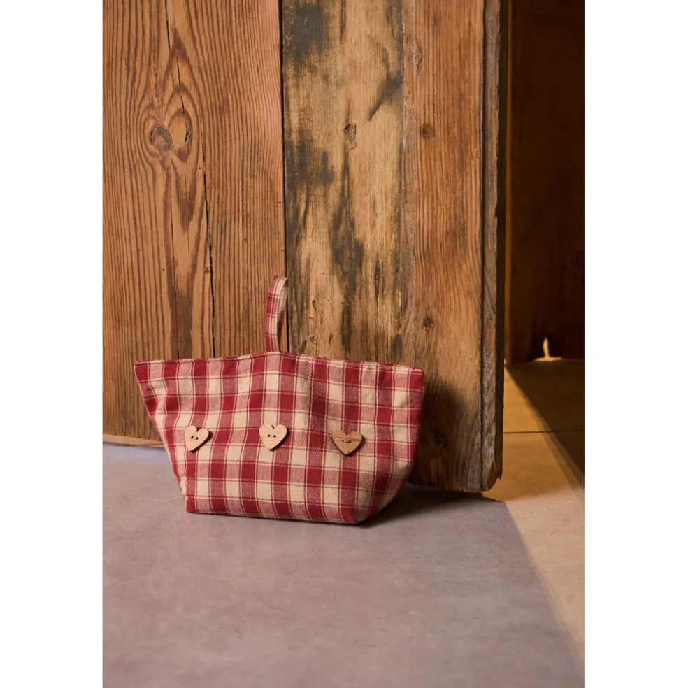 Cale porte en coton rouge - Campagne