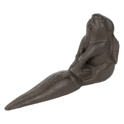 Cale porte lapin en fonte brun