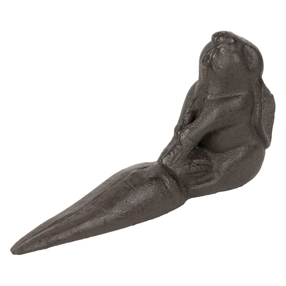 Cale porte lapin en fonte brun