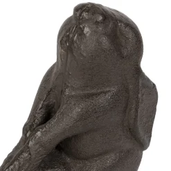 Cale porte lapin en fonte brun