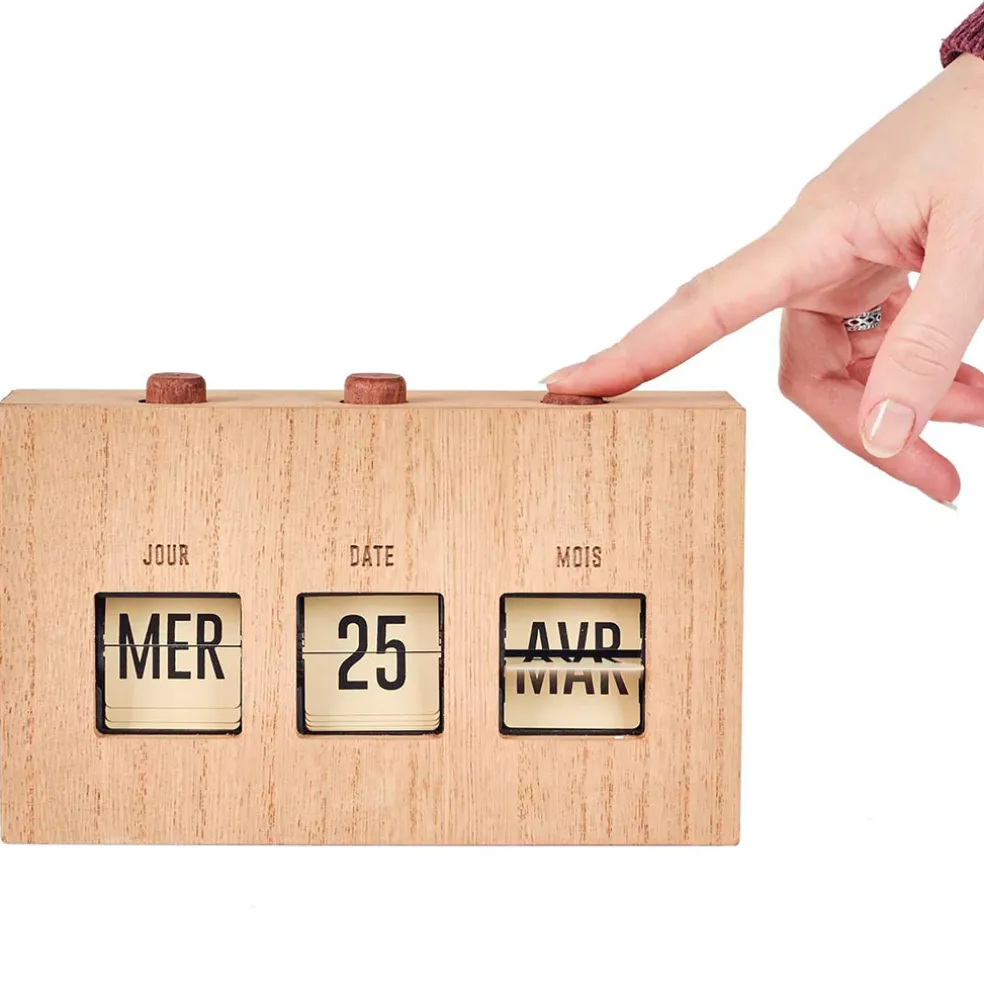 Calendrier flip flap effet bois