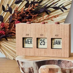 Calendrier flip flap effet bois