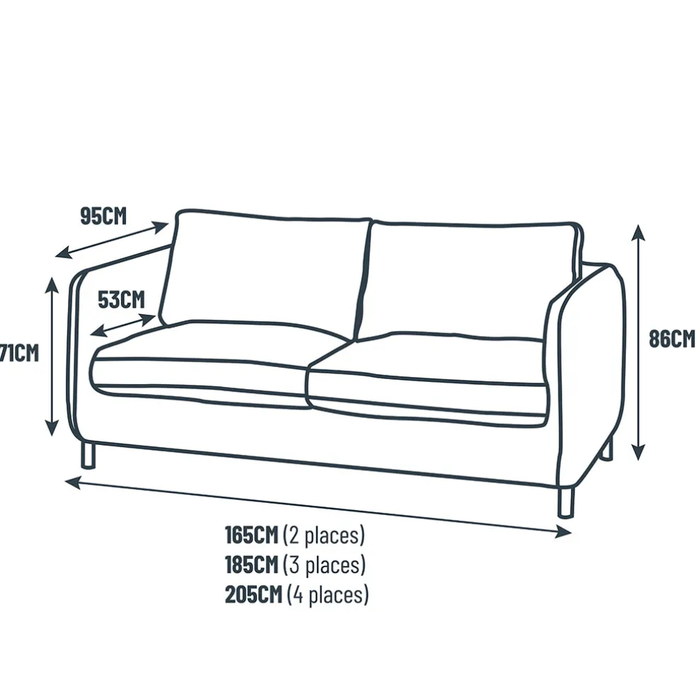 Canapé convertible 2 places Gustave - Tissu Texturé - Crown Moutarde