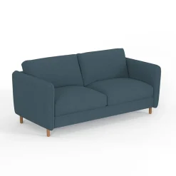 Canapé convertible 2 places Gustave - Tissu Texturé - Crown Moutarde