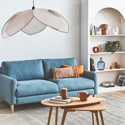 Canapé convertible 2 places Gustave - Tissu Texturé - Crown Moutarde