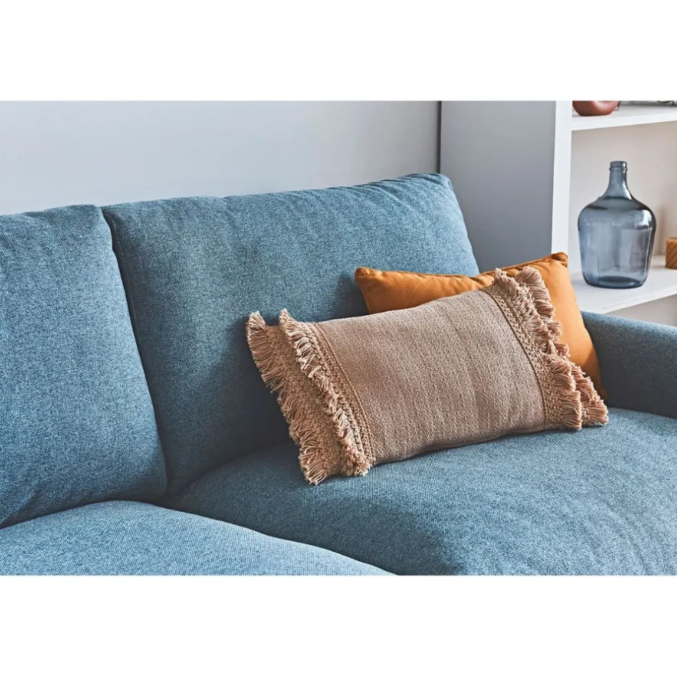 Canapé convertible 2 places Gustave - Tissu Texturé - Crown Moutarde