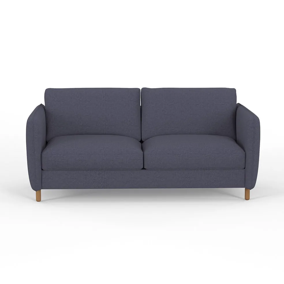 Canapé convertible 2 places Gustave - Tissu Texturé - Crown Moutarde